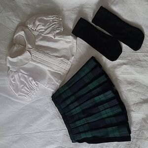 Three-Piece Blouse/Skirt/Kneesocks  for 18" Doll (American Girl, Our Generation)
